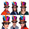 Cappello a Cilindro da Mago Costume Accessorio Piuma Artificiale per Mascherata Nightclub Adulti
