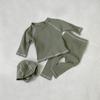 2025 Autumn Baby & Toddler A-Class Soft Ribbed T-Shirt + Base Layer Pajama Set