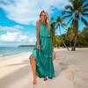 Damen Sommer Langes Kleid Big Swing Strandkleid