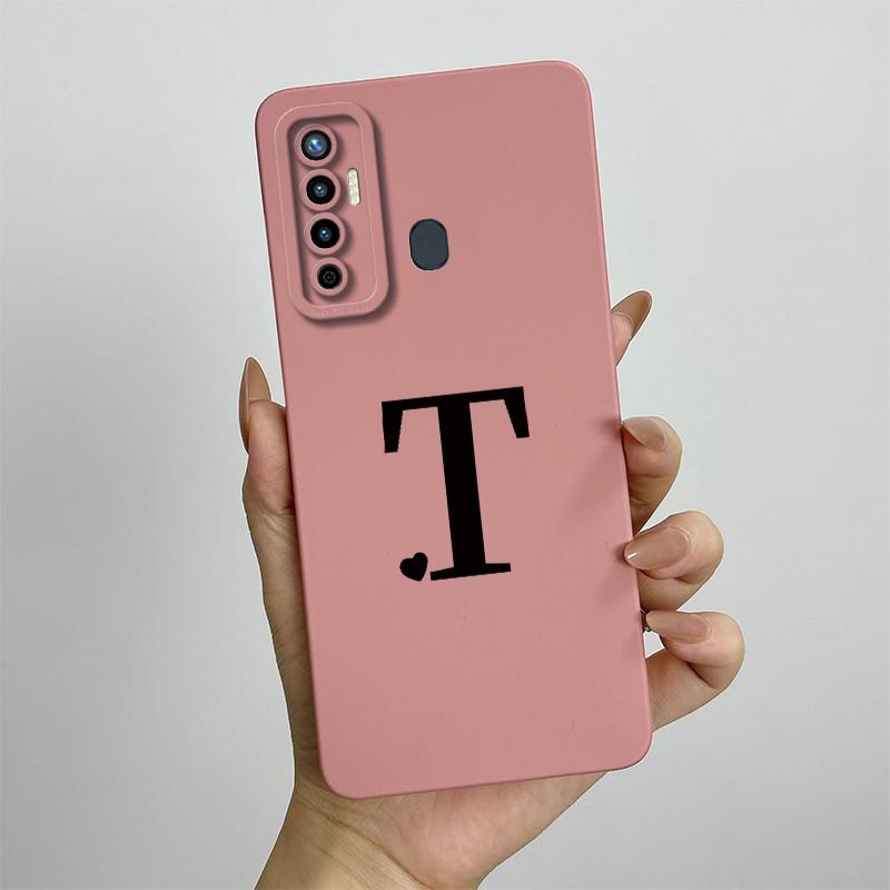 Funda for Tecno Camon 17 Case 4GB/6GB 128GB 6.6” Cute Letters Soft TPU Shockproof Liquid Silicone Phone Cover For Tecno Camon 17