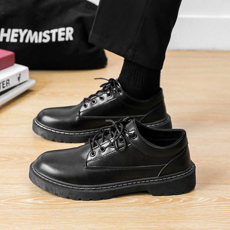 Модная мужская обувь из черной кожи — фото 7