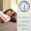 2 in 1 Thermometer Hygrometer Wall-mounted Aluminum Alloy Thermo-Hygrometer Auto Measure No Batteries Required