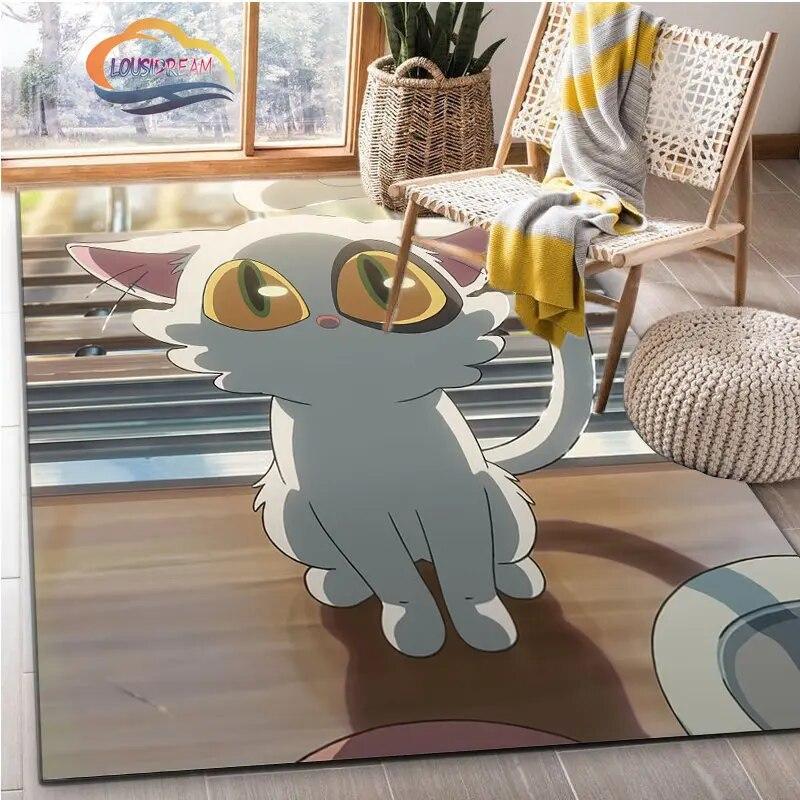 Latest Animated Suzume Anime Carpet 3D Printing Decorative Floor Mat for Children and Girls Living Room Bedroom Sofa Area Rug