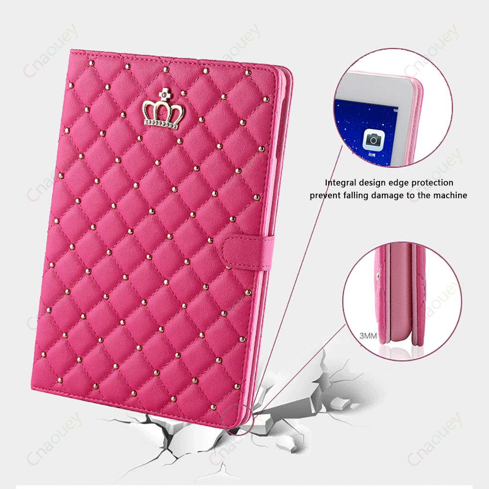 Funda Case for iPad 7th 8th 9th 10th Gen iPad Air4 Air5 iPad Pro11 Air11 A16 Lambskin Stand Smart Case iPad 9.7 Coque