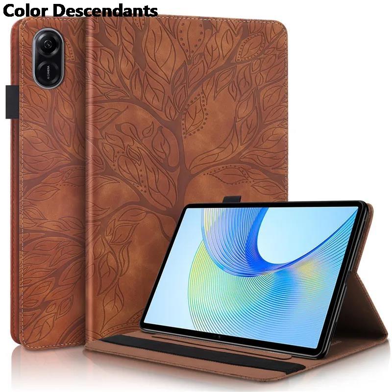 Case for Honor Pad X9 Tablet 11 5 inch Emboss Tree Leather Flip Cover for Funda Honor Pad X9 X 9 Case For Honor Pad X9 11.5 For Honor Pad X9 коричневый