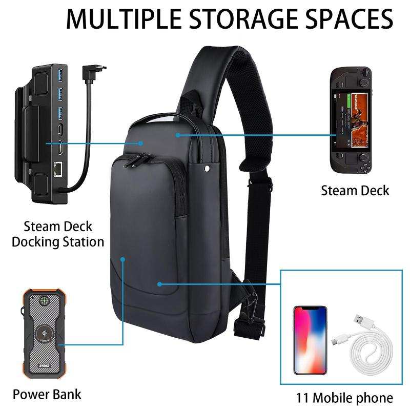 Carrying Case Shoulder Bag Organizer Protector Storage Bag Compatible For Steam Deck Console