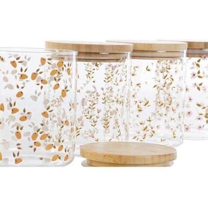 Pot borosilicate décoré - ITEM - Liberty - 12x10x10 cm - 4 modèles - Design élégant
