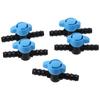 5pcs Drip Irrigation Plastic in-Line Ball Valve 16mm Black & Blue Water Valve Hose Valve Water,Oil,Gas