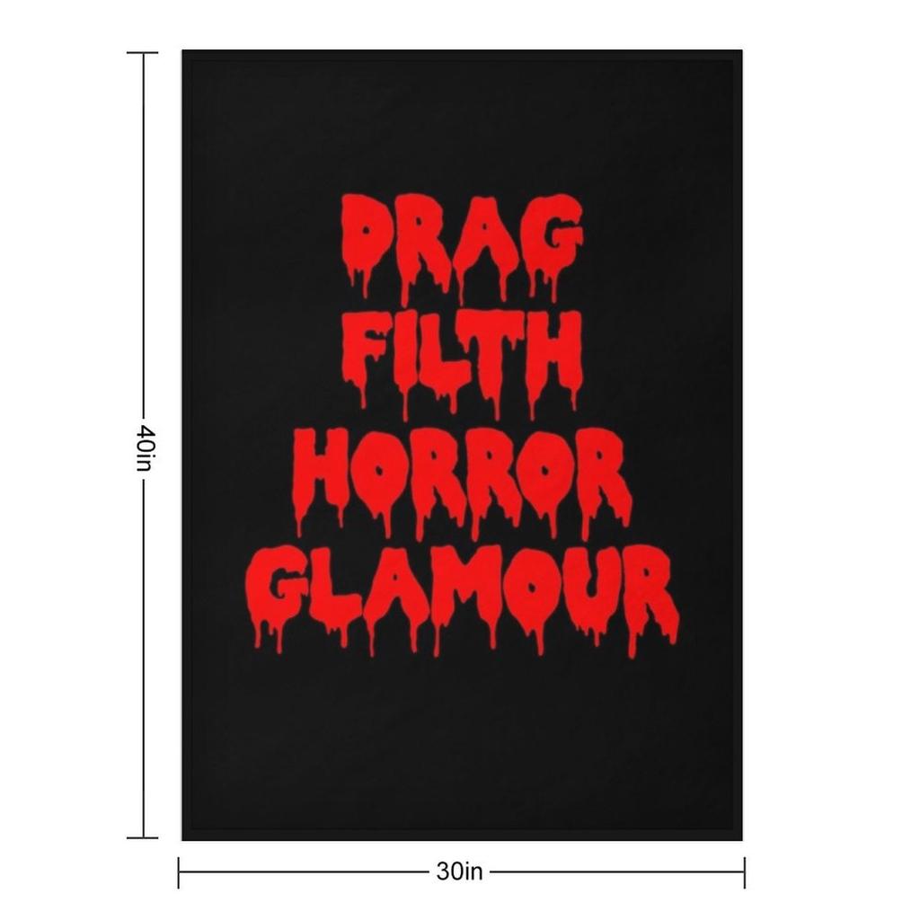 Drag Filth Horror Glamour Throw Blanket Baby Thins Soft Beds Cute Plaid Blankets