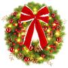50cm Xmas Wreath Artificial Decorative Front Door Hanging Wreath with Light for Holiday Home Decor Type A