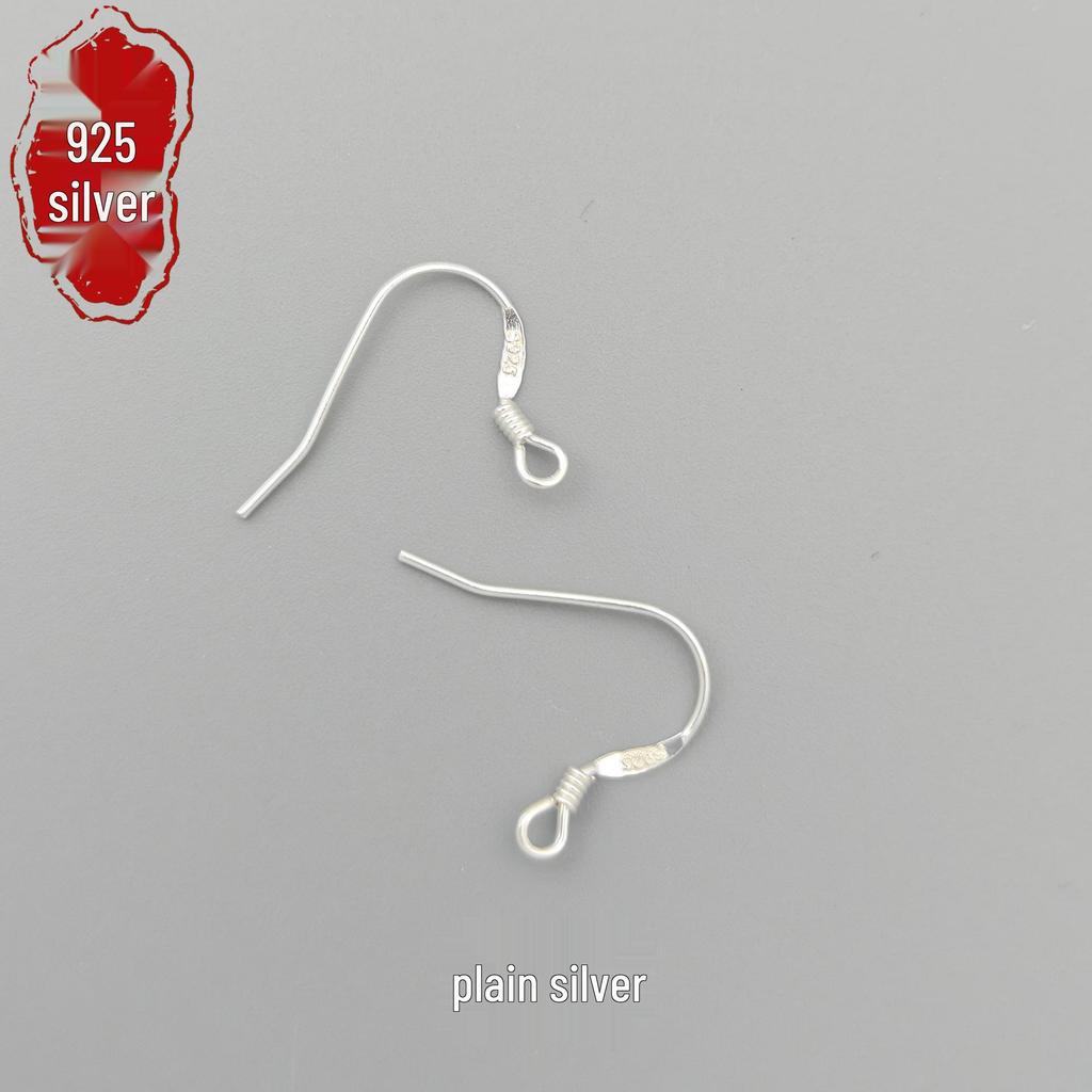 Ganci per Orecchini Fai da Te in Argento Sterling S925 Stile Cinese - Ornamenti Fatti a Mano in Stile Nazionale