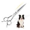 7,5palcové zakřivené magické zubní nůžky, nůžky na stříhání zvířat, tenké nůžky, profesionální speciální nůžky pro rozdělování srsti domácích mazlíčků