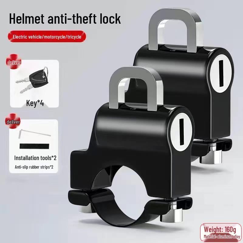 Electric Vehicle & Bicycle Anti-theft Helmet Hook Lock