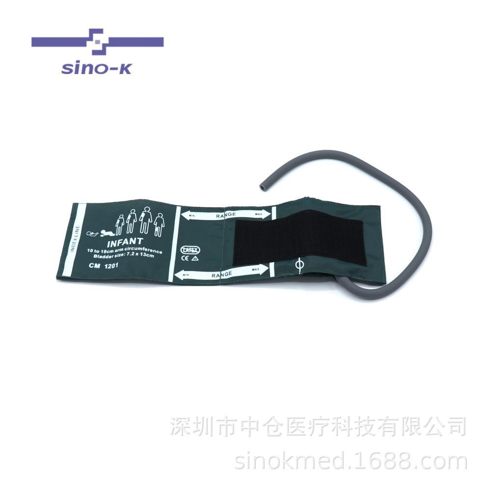Dark Green Nylon Blood Pressure Cuff, Single Tube, Size SC1X11