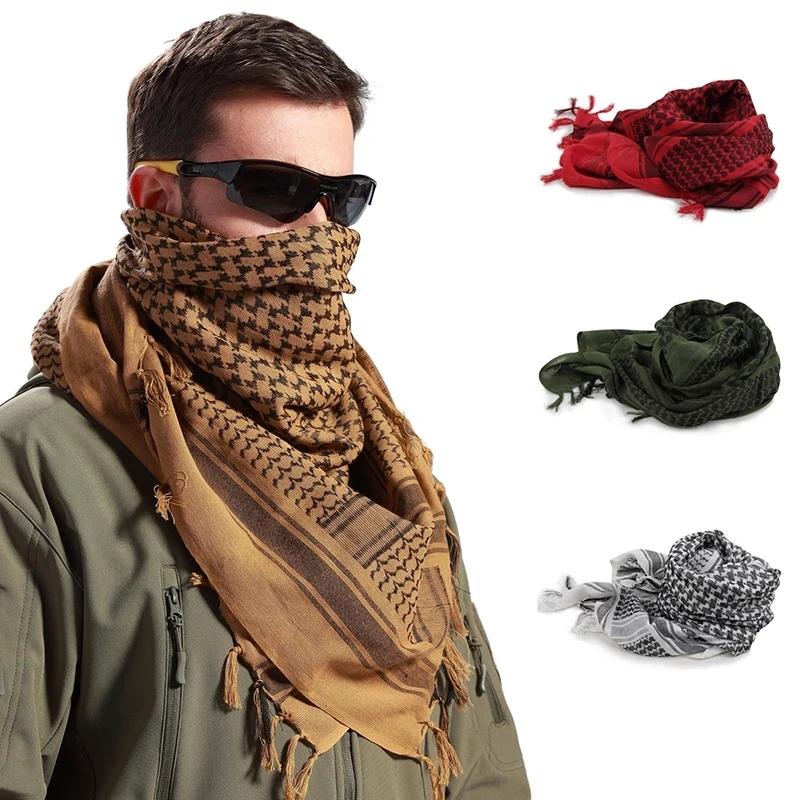 1 Packung Muslimisches Taktisches Wüsten-Arabisches Gaze-Kopftuch Herren Damen Sonnenschutz Winddichter Wander-Schal