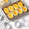 10Pcs Aluminum Zinc Zinc Alloy Oval Baking Pans Non-Stick Mini Cakes Molds Mousse Cake Ring  Dessert Making