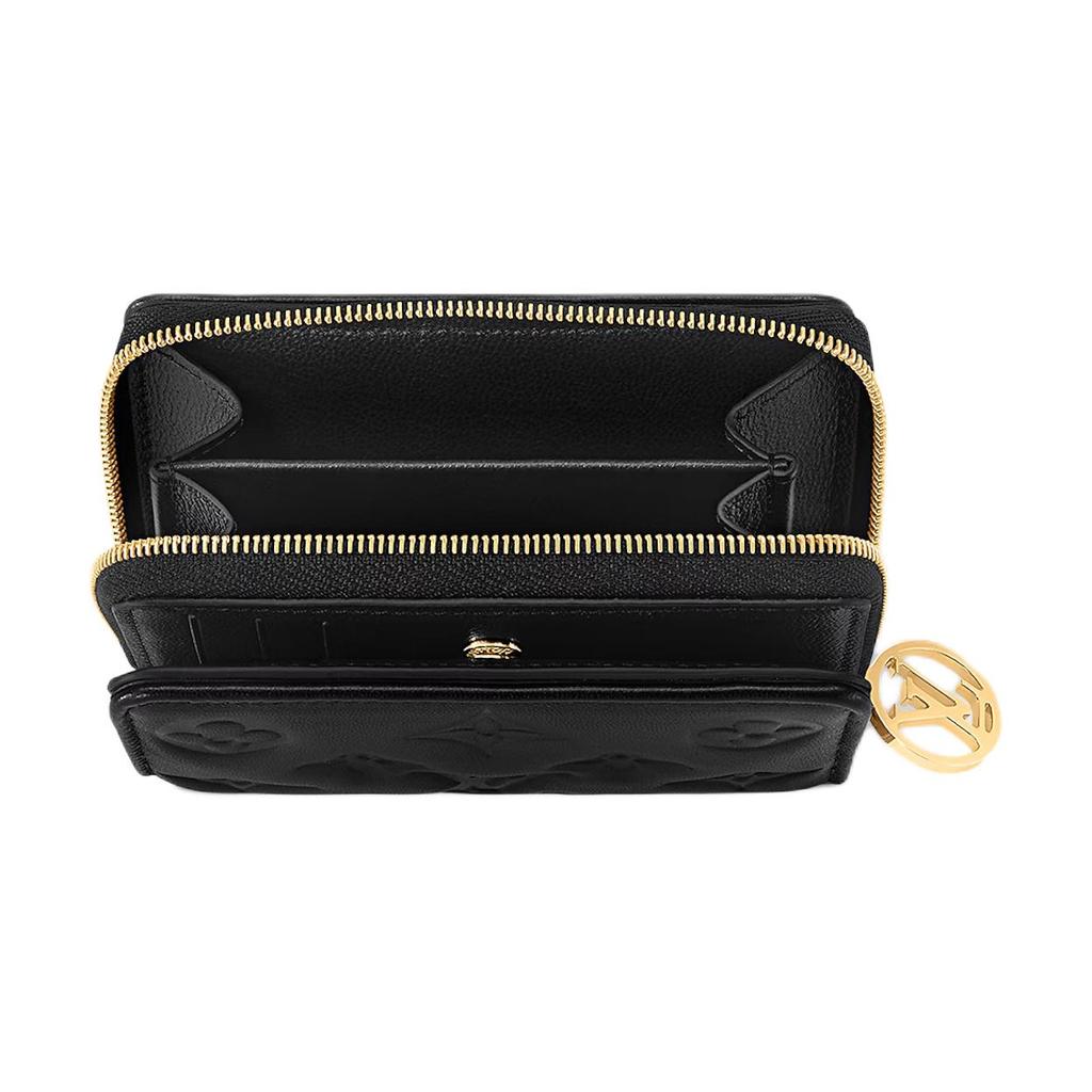 Louis Vuitton Lou Wallet Black Monogram-Embossed Lambskin Women Wallets M81599