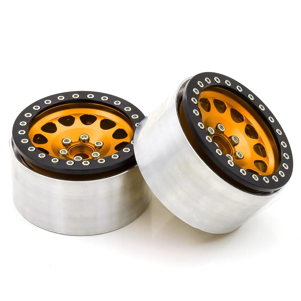 Aluminum Alloy Wheel Beadlock Wheel s Hub 4pcs 2.2inch 65*36mm Replacement for 4 6 Scx10 Rr10 Wraith 1Celsius8 1Cel