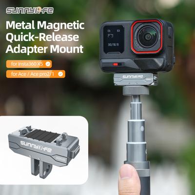 Magnetischer Adapter für Insta360 X5 Schnellwechsel-Halterung Metallbasis für Insta360 X5/Ace/Ace Pro 2/1 Kamera Zubehör
