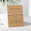 Exquisite Adjustable Wax Rope Bracelet for Wish Card Star Charm Bracelets Decor