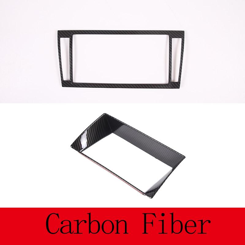 ABS Carbon Fiber/Matte Black For Jaguar F-TYPE 2013-18 Car Center Console Navigation Screen Decorative Frame Sticker Accessories