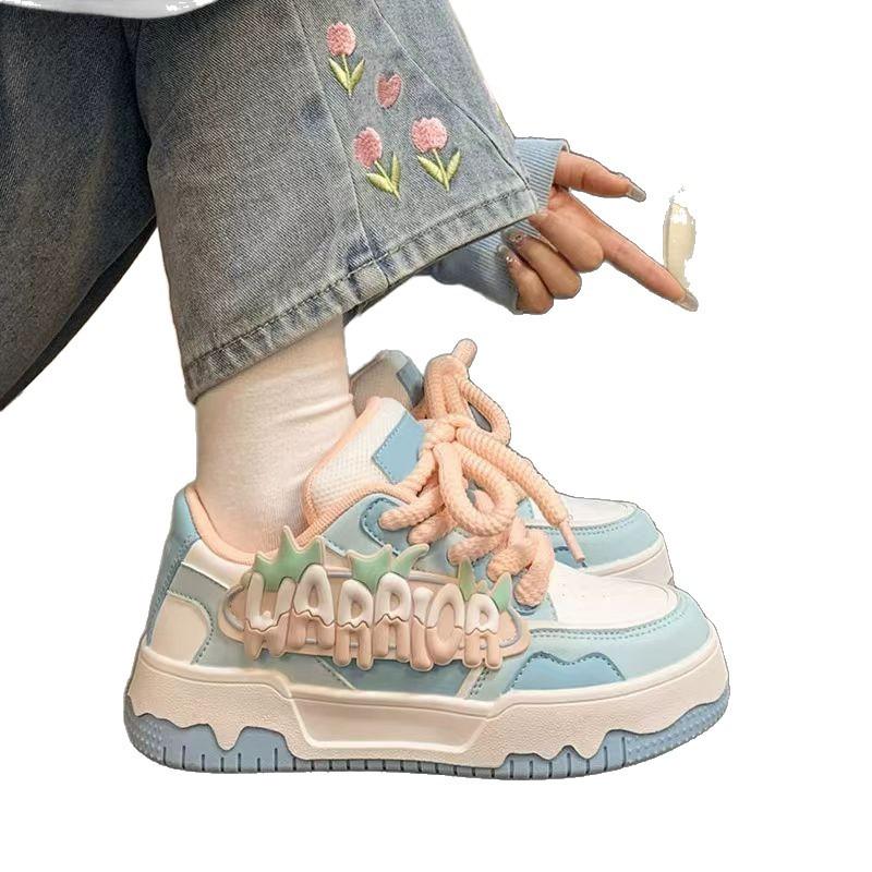 Girls' Sports Shoes 2025 Autumn New Children's Board Shoes Girls Platform Dopamine Middle and Older Children's Shoes Casual Shoes