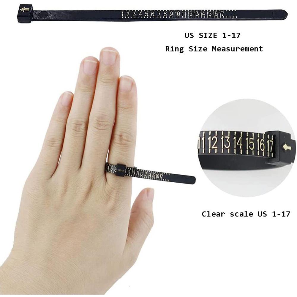 5pcs Jewelry Measuring Tool, Aluminum Circular US Size Ring Size Stick, 0-13 Ring Size Measuring Tool