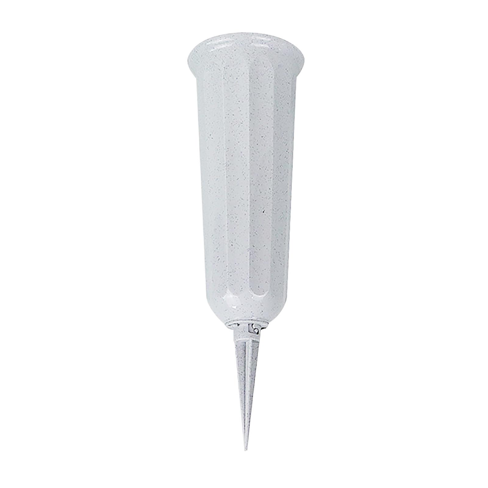 Flower Pot Decoration White Vase Cemetery Flower Memorial Floral Vase With Stake Plastic In Ground Cemetery Home Decorations