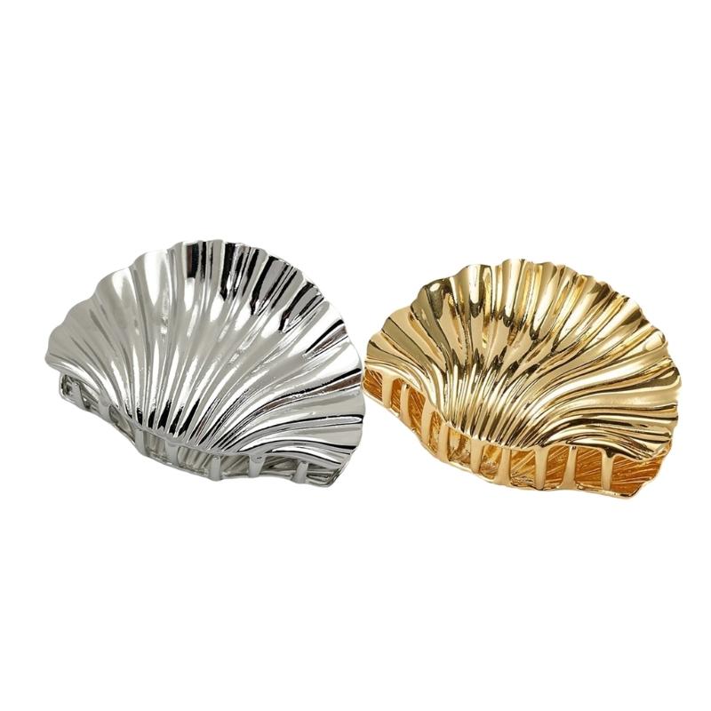 Elegant Alloy Hair Claw Clip Hairpins Decorative Hairpins Shell Shapes Hair Clip Accessories for Sophisticated Looks