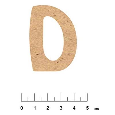 Earth & Bois Créations - Adhesive MDF Wooden Alphabet 5 Cm Letter D