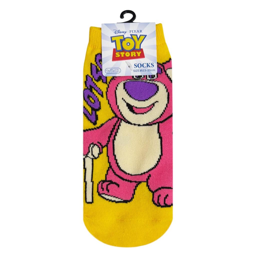 Small Planet Disney Pixar Character Socks Toy Logo Yellow Size Story/Lotso Women's 23-25cm