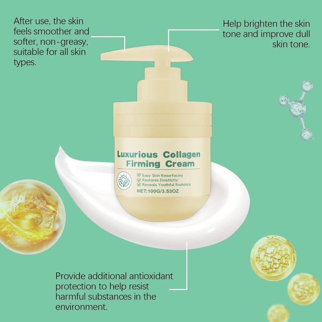 Collagen Firming Body Cream Lifting Firming Smoothing Wrinkle Lighten Dark Spots Even Skin Tone Moisturzing Tighten Body Lotion