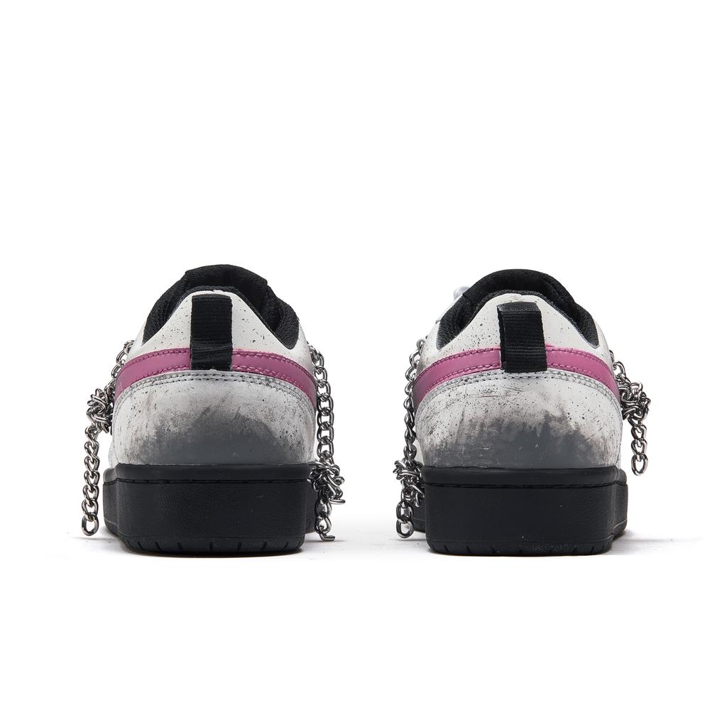 Nike Court Borough Skateboard Shoes Women's Low Top Gray/Pink BQ5448-115(Team202-)