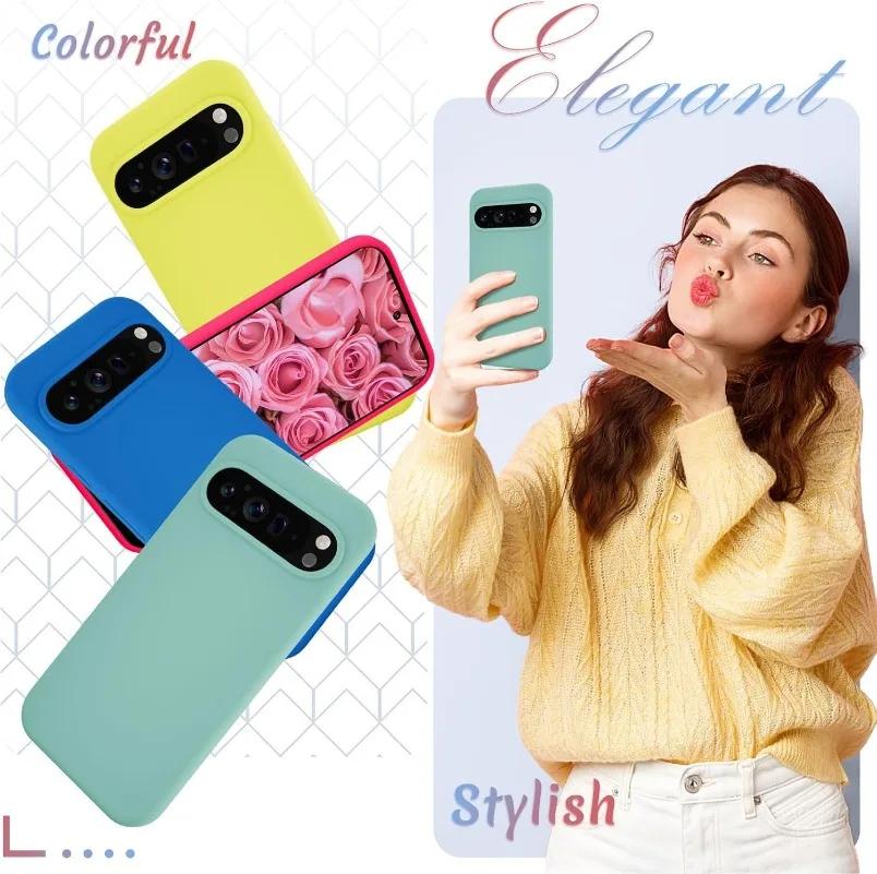Official Liquid Silicone Phone Case for Google Pixel 10 Pro XL Funda for Pixel 9 8 6 7 10A 9A 8A 7A 6A Shockproof Charger Cover