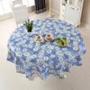 Flower Pattern Printed Tablecloth Oil-proof Table Cover Rose Round Table Cloth  Home Decoration