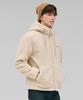 Chasecult Unisex Fleece Boa Zip-Up Hoodie - Beige