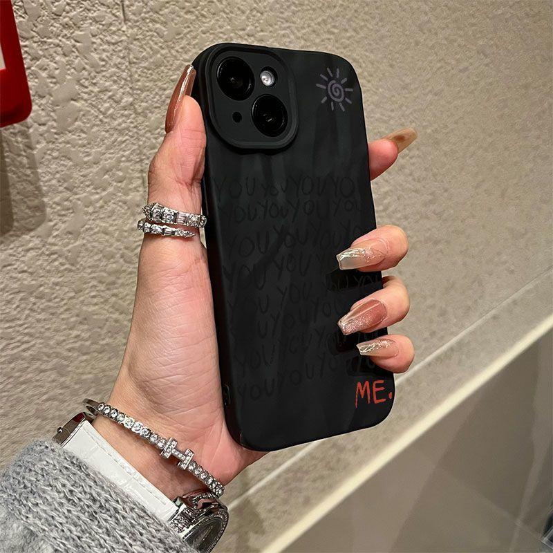 Suitable for iPhone 15 Promax wrinkled phone case Apple 14 Pro 11/12 all inclusive 13/x soft 7p