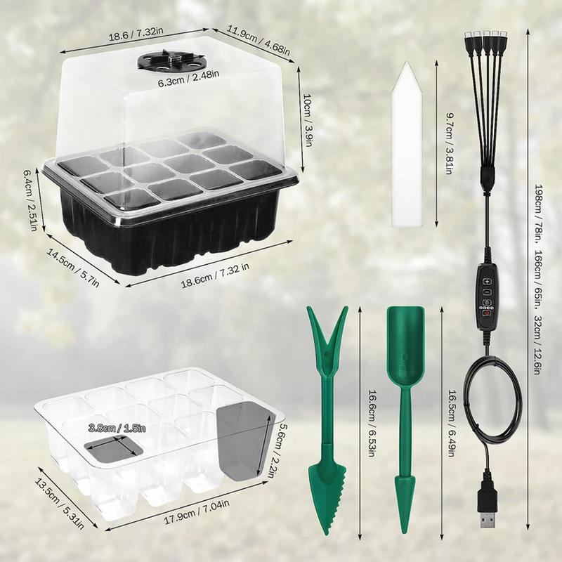 Seedling Starter Trays Elevated Seedling Starter Trays Kits Indoor Gardening Plant Germination Trays Starter Kit With Timing