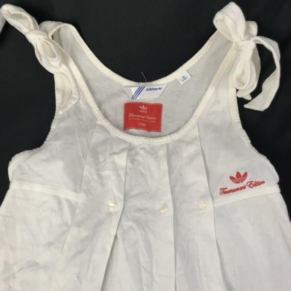 Adidas Tournament Edition Sleeveless Dress/Size L/White/On-Court Tennis Style(USED)