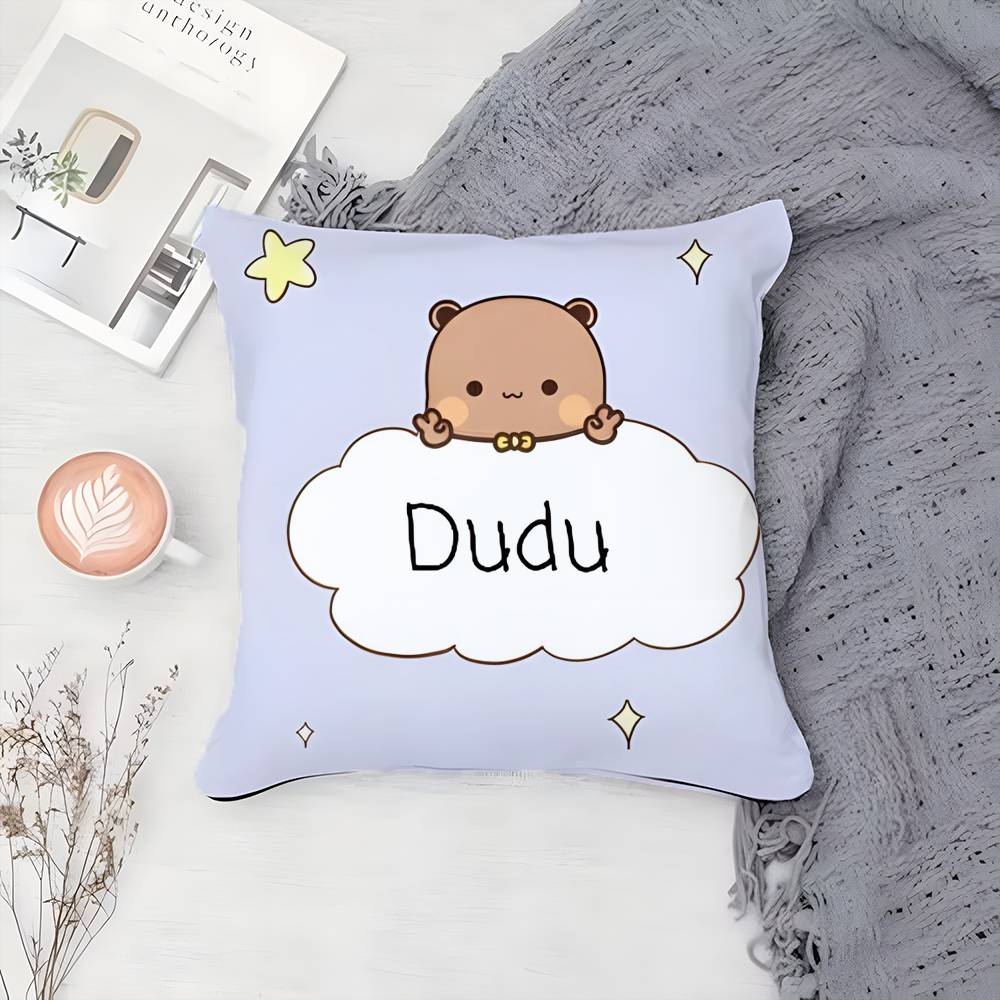 

Cute Cartoon Bubu Dudu Couple Pillow Case Printing Pillowcase Living Room Sofa Cushion Cover Bedroom Room Decor 12x12Inch