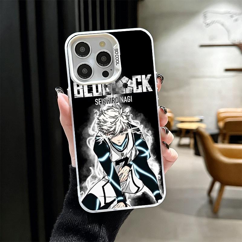 Blaue L-Lock Nagi Seishiro Stoßfeste Handyhülle für iPhone 17 Air 16 16E 15 Pro Max 14 Plus 13 Mini 12 Rückseite Anti-Fall Fund