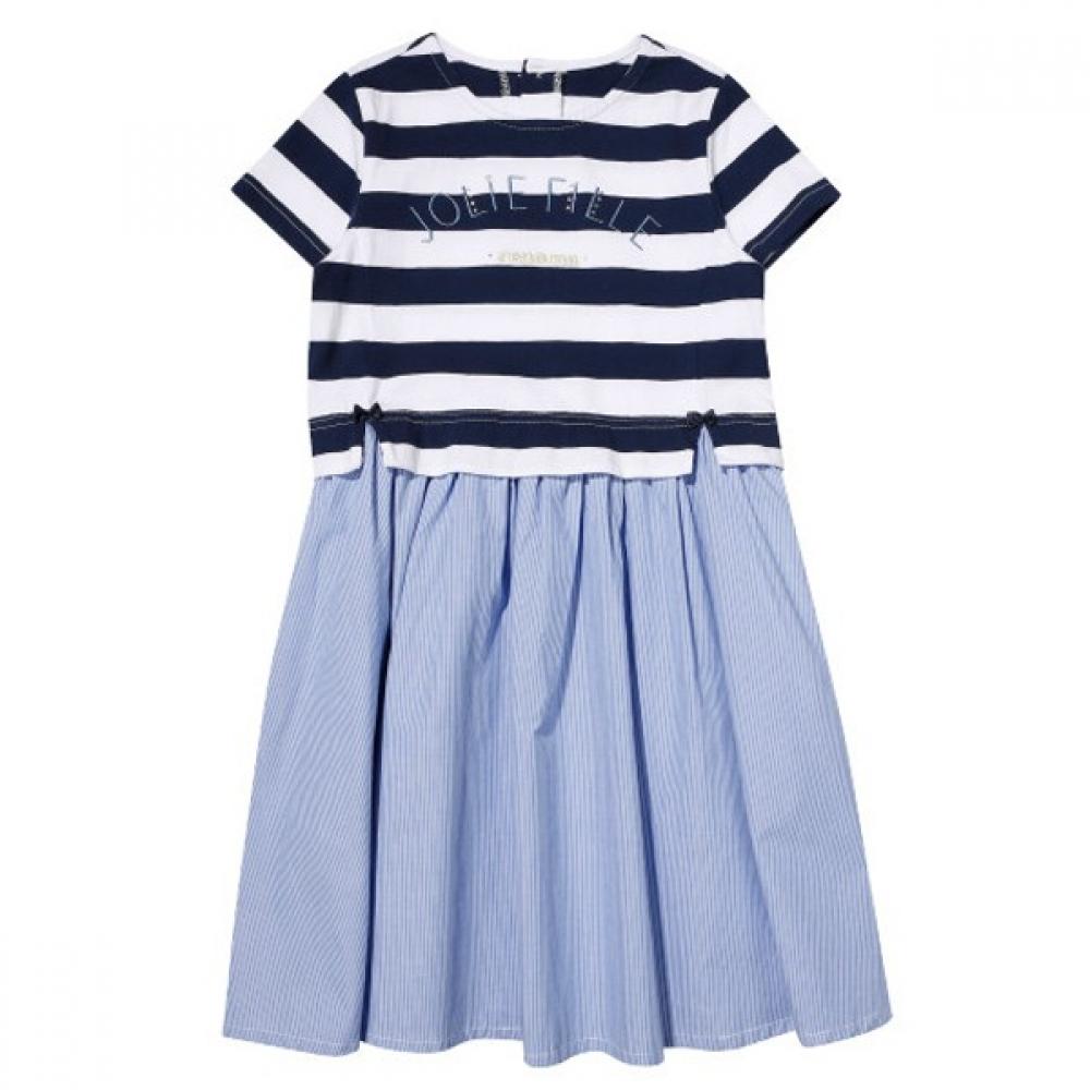 

[Renoma Kids] Renoma Kids Girls Stripe Color Dress Navy/110