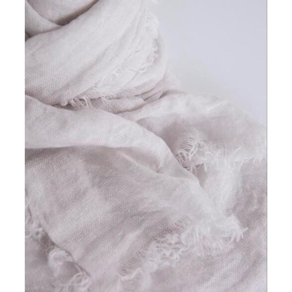 Used INED "SUPERIOR CLOSET" Flanders Linen Gauze Stole White "ASAUCE MELER"