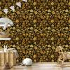 Golden Hibiscus Ochre Wallpaper, Subtle Detail for Living Room and Bedroom 50x1000