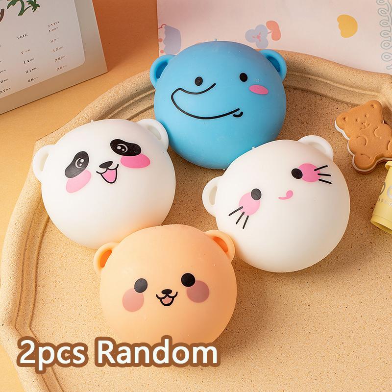 Cute Squishy Anti Stress Vent Ball Cartoon Animal Flour Balls Squeeze Toys Soft Stress-Relief Fidget Toys Kids Birthday Gift