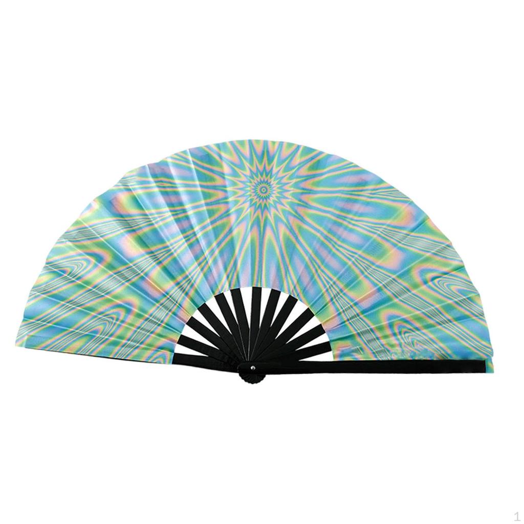 Foldable Hand Fan Bamboo Frame for Festival Wedding Birthday