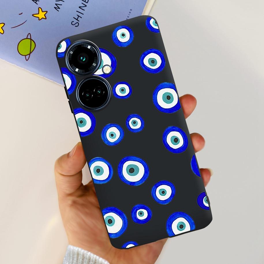 For Tecno Camon 19 Case Camon 19 Pro 5G CI7n Astronaut Silicone Cover For Tecno Camon19 Neo Phone Case Soft Cute Black TPU Cover