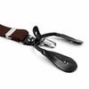 [Bowties.jp] Clip/Button 2-Way Suspenders - Solid Colors: Navy, Burgundy, Brown, Gray, Khaki (Brown)