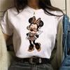 Y2k 90s Fashion T Shirts Gothic Fashion Mickey Tshirt Minnie Mouse Print T-shirt Women T Shirt Female Clothes Kawaii Disney