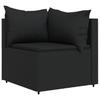 Vidaxl Corner Sofa Modules With Cushions, 2 Pcs, Black, Poly Rattan